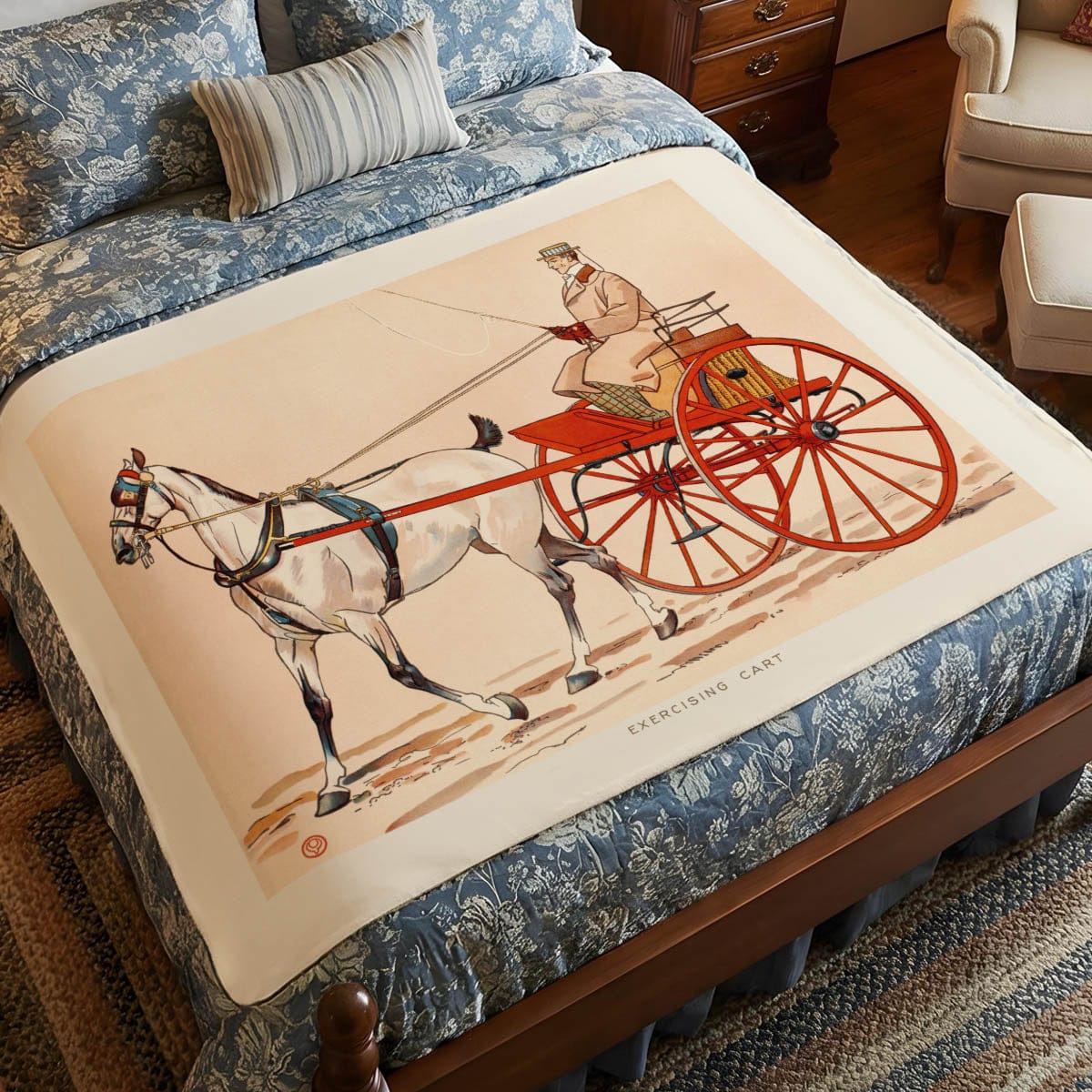 Exercising Cart - Sherpa Fleece Blanket