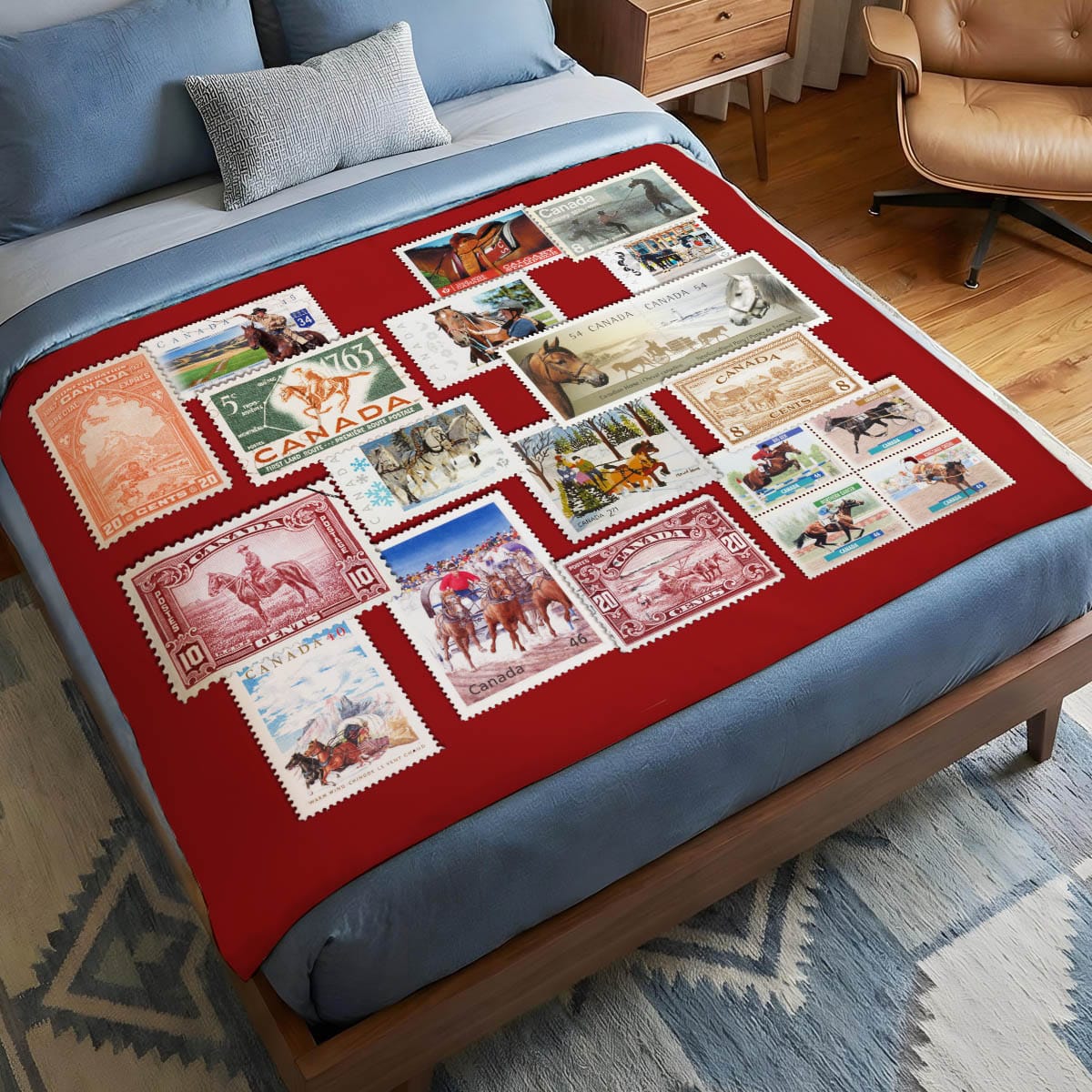 Horse Stampss Canada - Sherpa Fleece Blanket