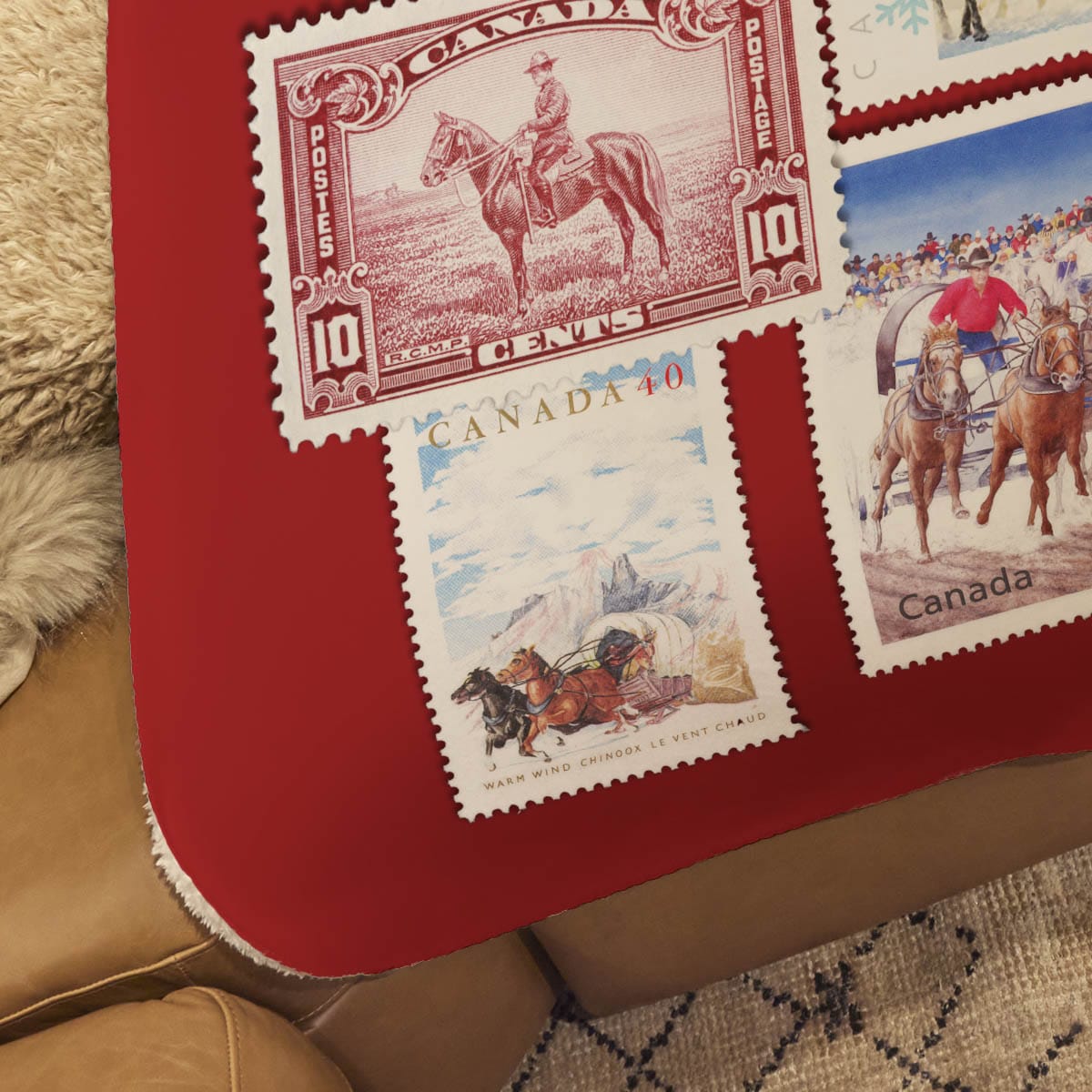 Horse Stampss Canada - Sherpa Fleece Blanket