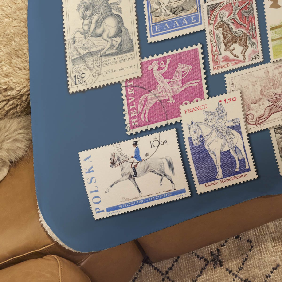 Horse Stampss Europe & UK - Sherpa Fleece Blanket