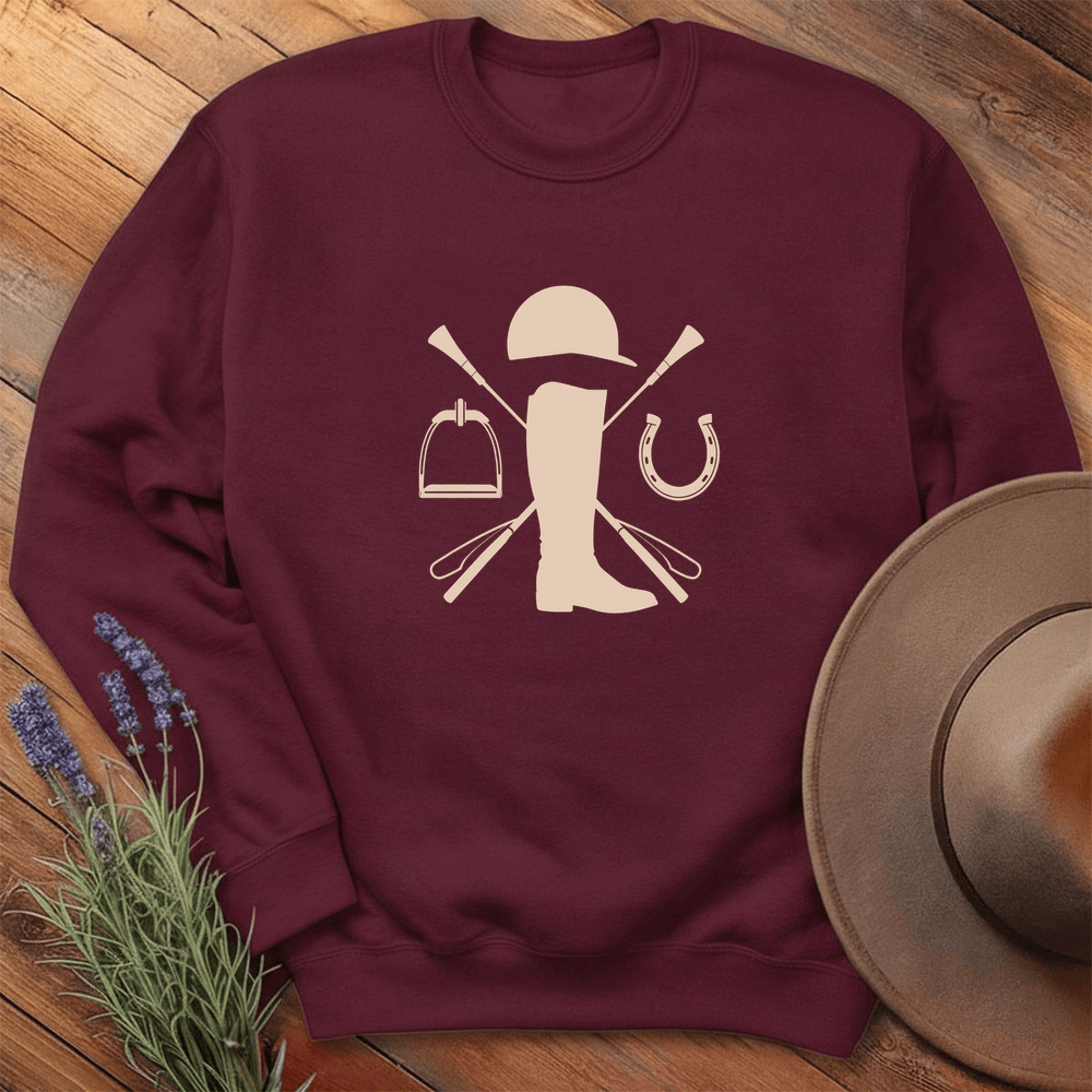Equestrian boot - Sweatshirt - Maroon