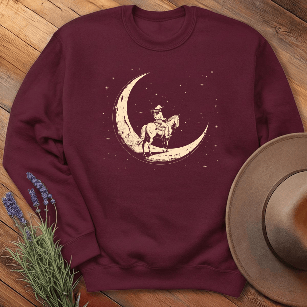 Moon Rider - Sweatshirt - Maroon