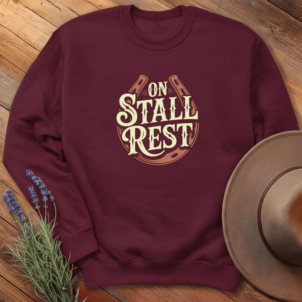 On Stall Rest - Sweatshirt - Maroon