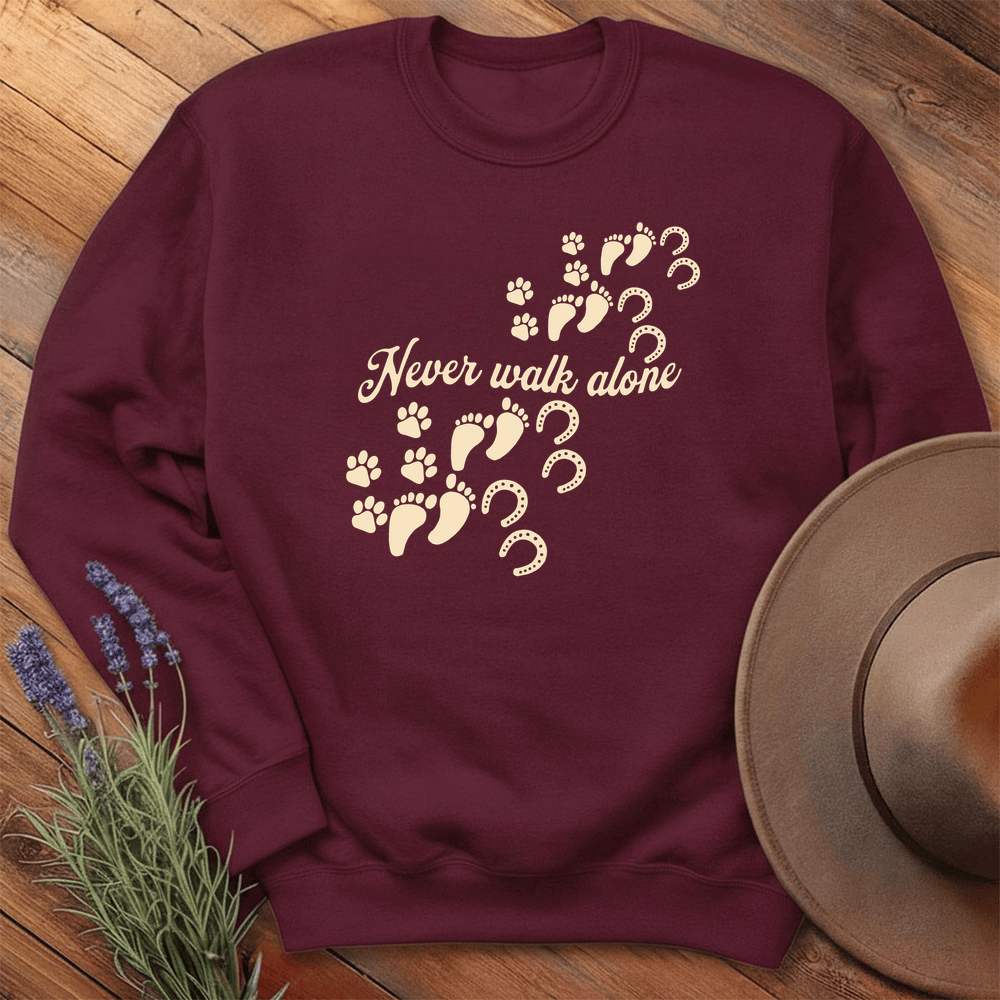 Never Walk Alone - Sweatshirt - Maroon