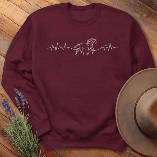 Horse Heart rate - Sweatshirt - Maroon