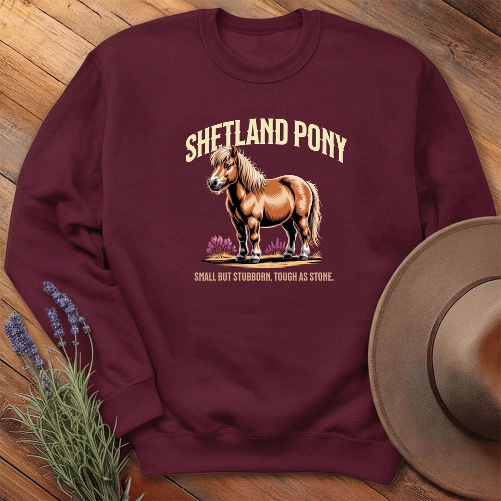 Breed Spirit, Shetland Pony - Sweatshirt - Maroon