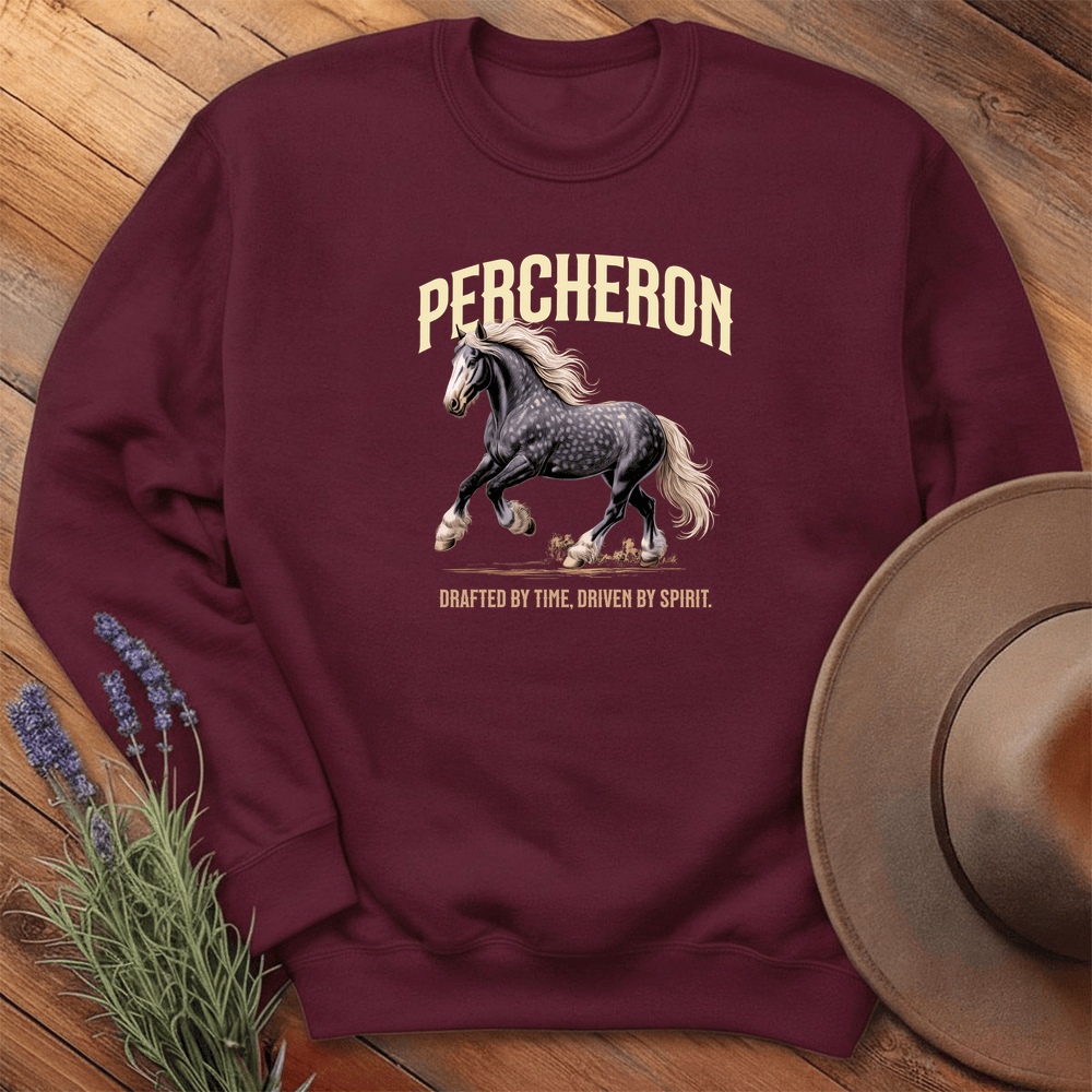Breed Spirit, Percheron - Sweatshirt - Maroon