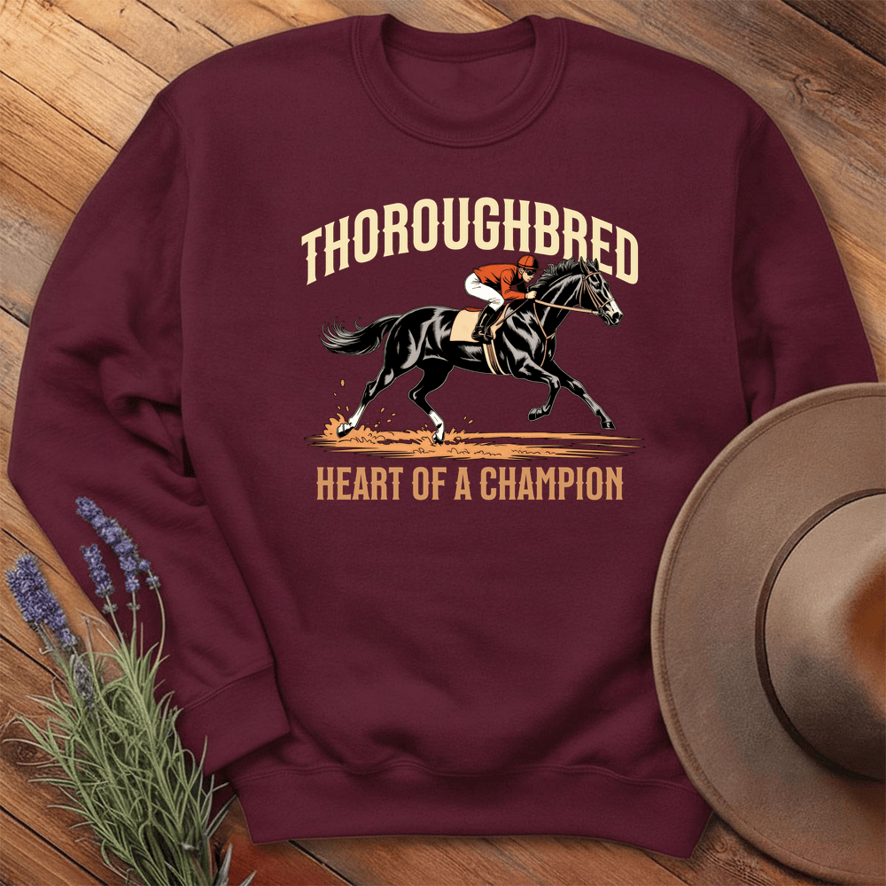 Breed Spirit, Thoroughbred - Sweatshirt - Maroon