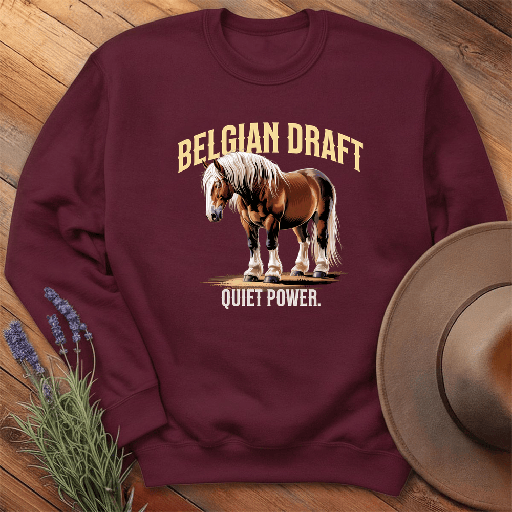 Breed Spirit, Belgian Draft - Sweatshirt - Maroon