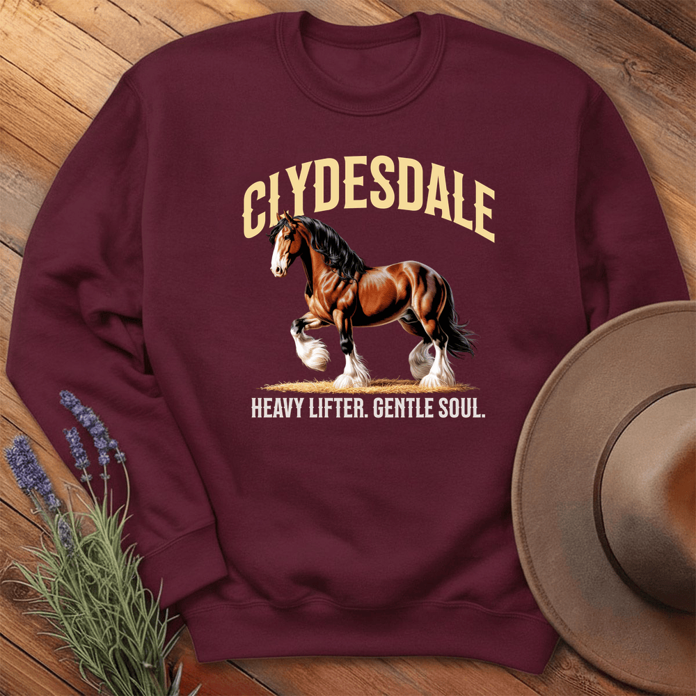 Breed Spirit, Clydesdale - Sweatshirt - Maroon