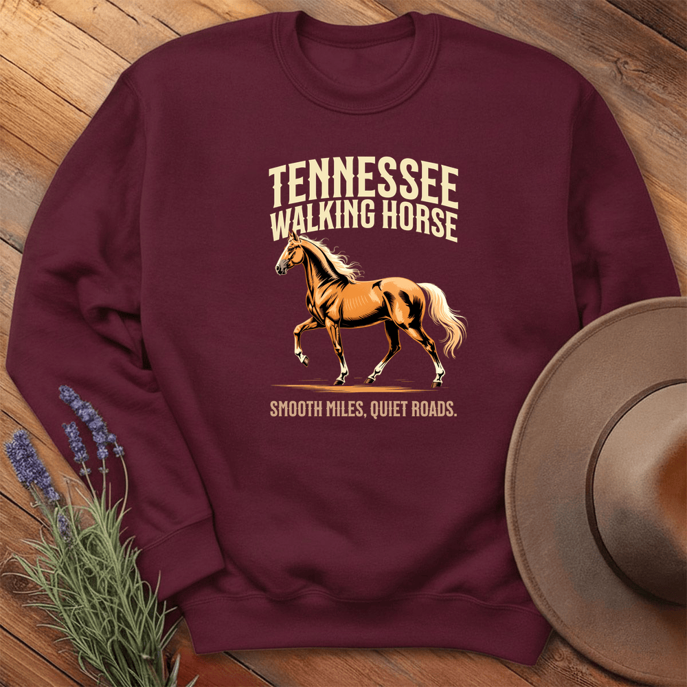 Breed Spirit, Tennessee Walking Horse - Sweatshirt - Maroon