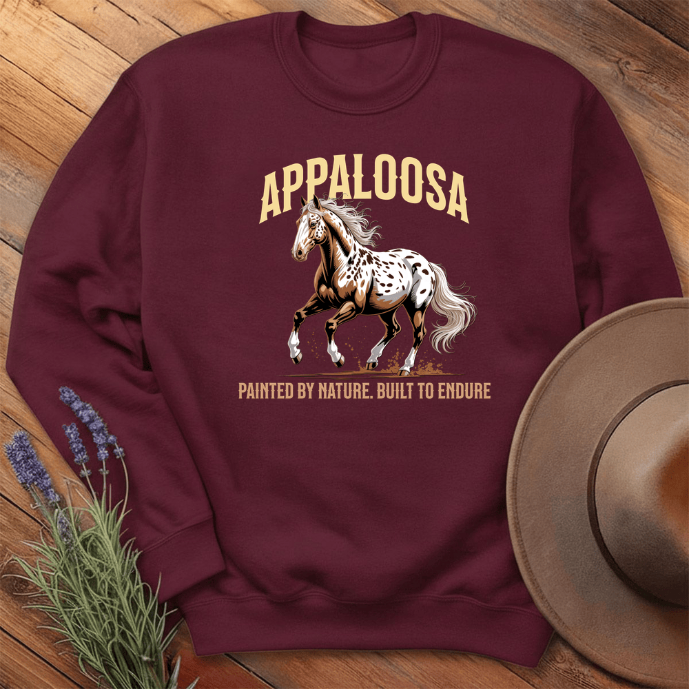 Breed Spirit, Appaloosa  - Sweatshirt - Maroon