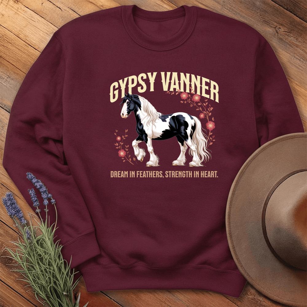 Breed Spirit, Gypsy Vanner - Sweatshirt - Maroon