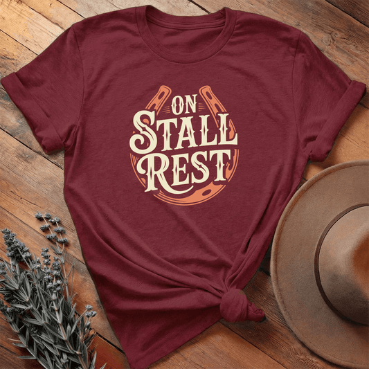 On Stall Rest - Premium Lightweight Tee - Maroon
