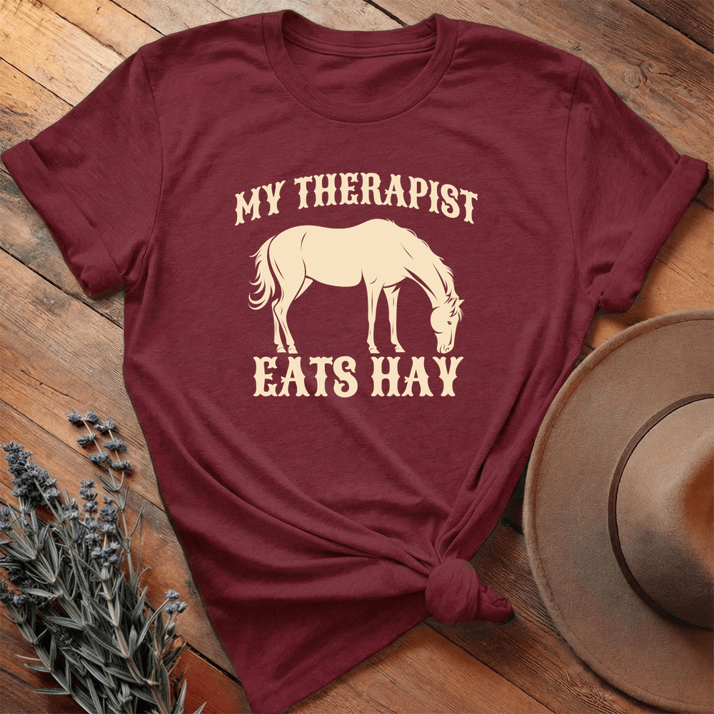 Equine Therapy - Premium Lightweight Tee - Maroon