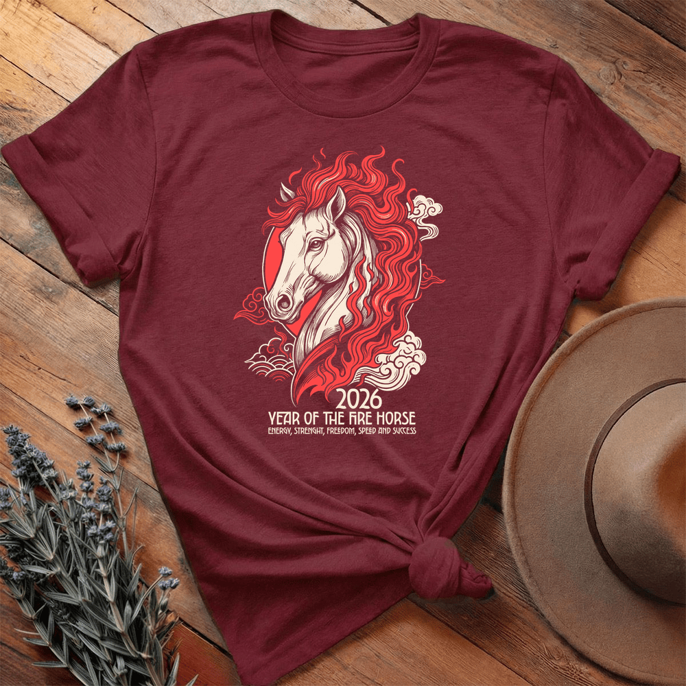 Year Of The Horse 11 - Premium Lightweight Tee - Maroon
