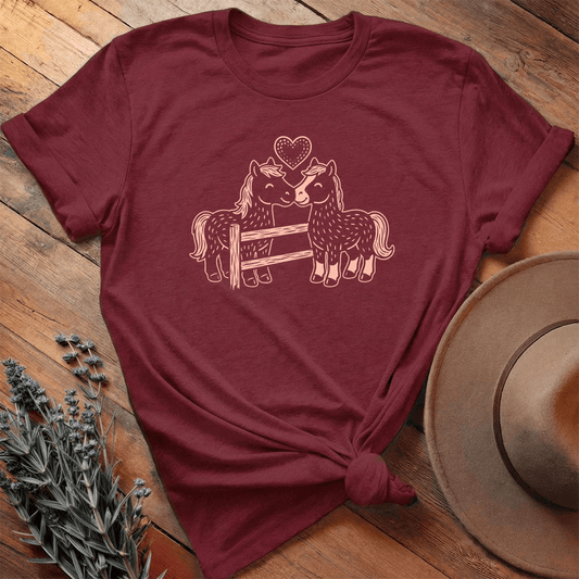Horse Love Art - Maroon