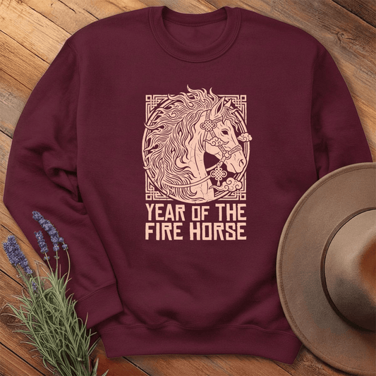 Year Of The Fire Horse 9 - Sweatshirt - Maroon