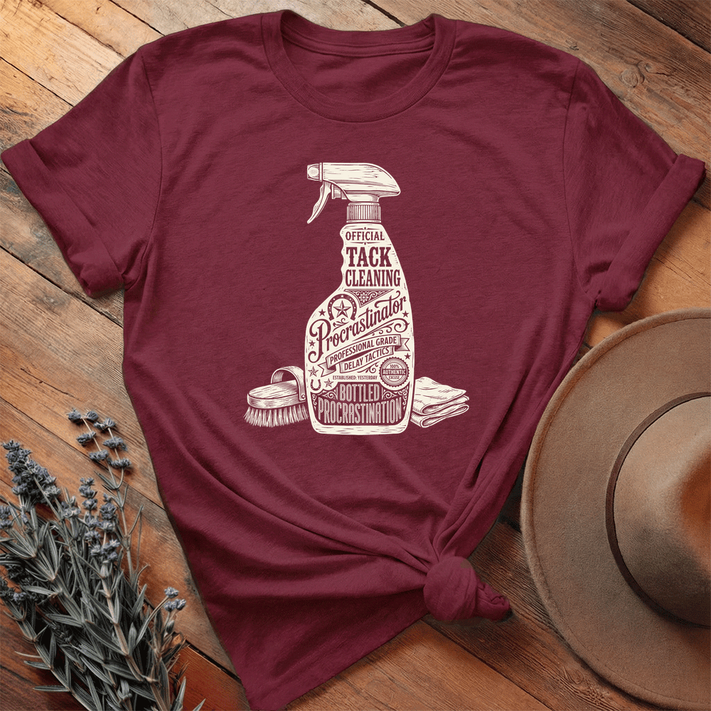 Tack Cleaning Procrastinator 1 - Premium Lightweight Tee - Maroon