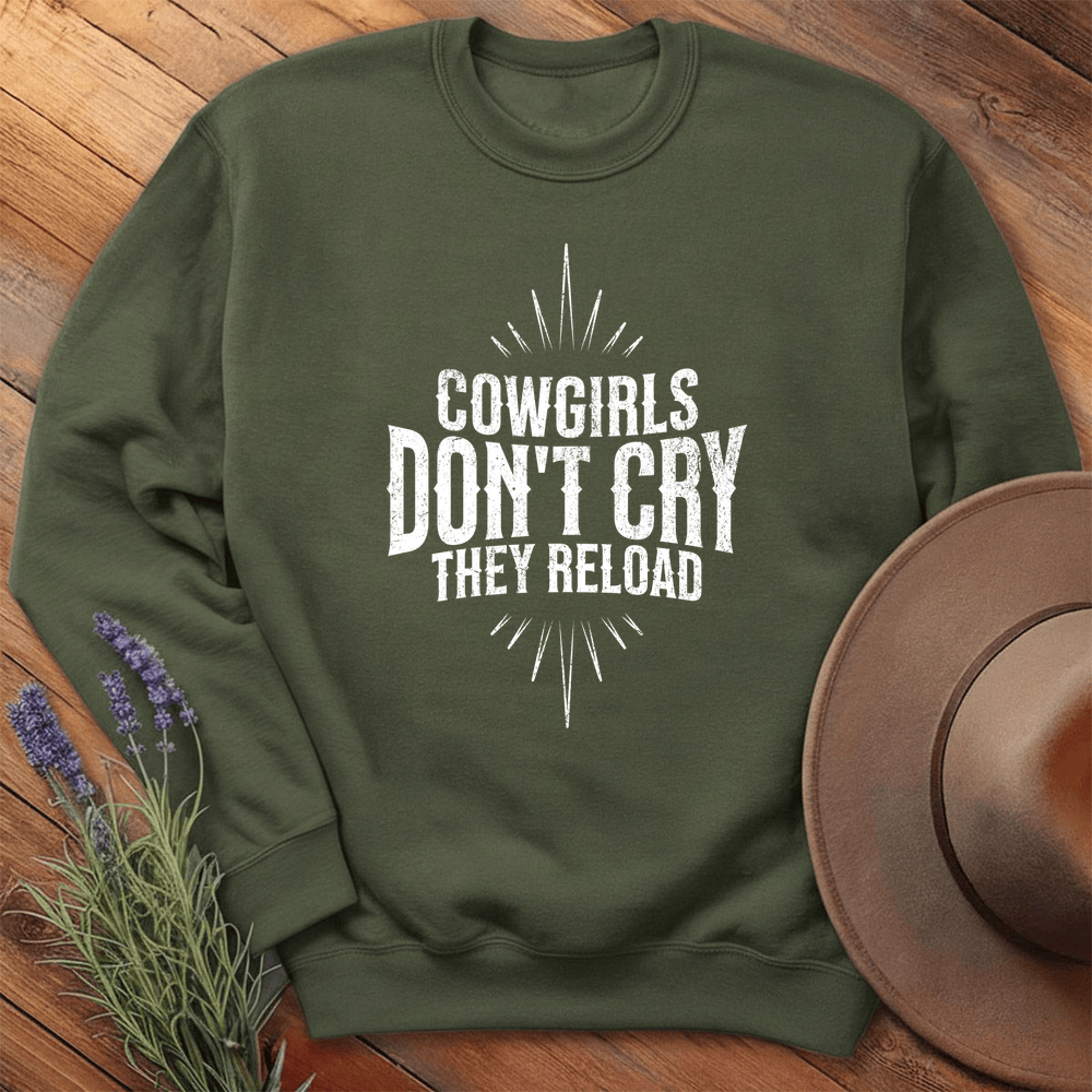 Cowgirls don't cry - Sweatshirt - Military Green