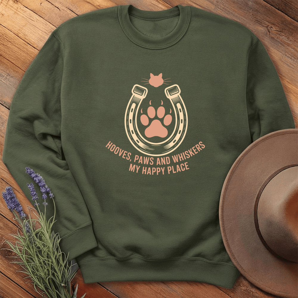 My Happy Place - Sweatshirt - Military Green