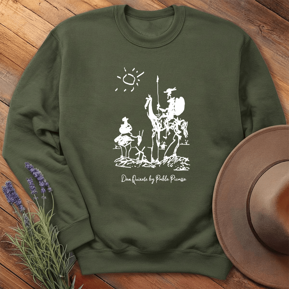 Don Quixote Art - Sweatshirt - Military Green