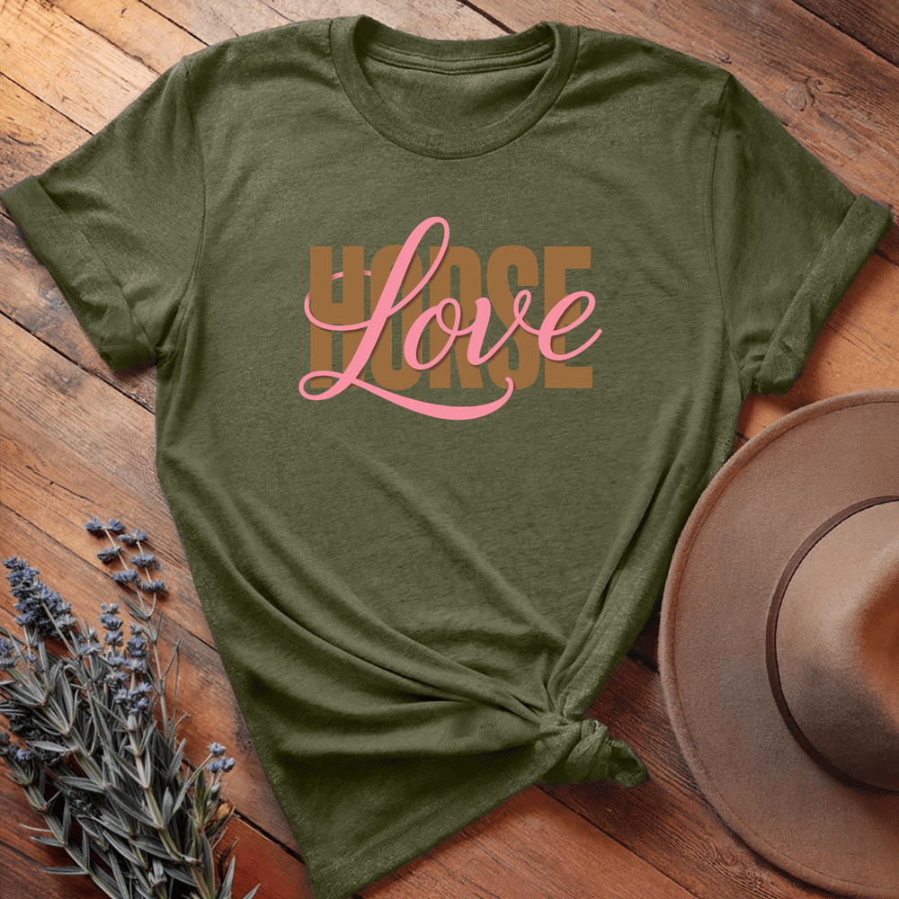 HORSE Love graphic - Military Green