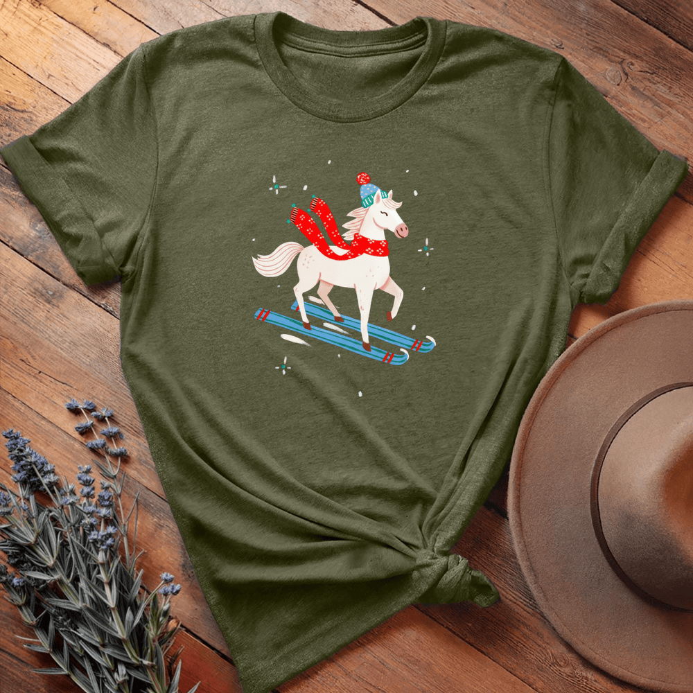 Xmas Horse Ski - Military Green