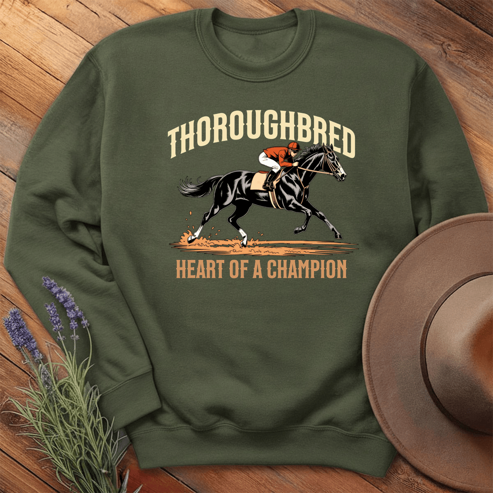 Breed Spirit, Thoroughbred - Sweatshirt - Military Green