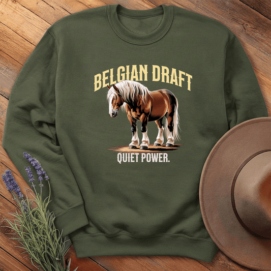 Breed Spirit, Belgian Draft - Sweatshirt - Military Green