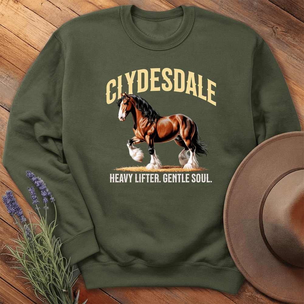 Breed Spirit, Clydesdale - Sweatshirt - Military Green
