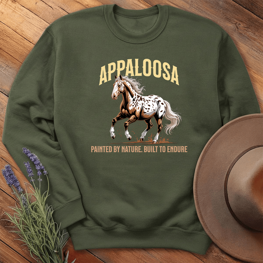 Breed Spirit, Appaloosa  - Sweatshirt - Military Green