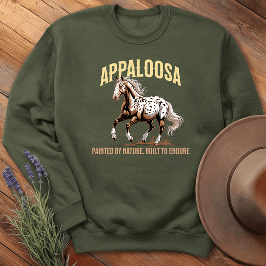 Breed Spirit, Appaloosa  - Sweatshirt - Military Green