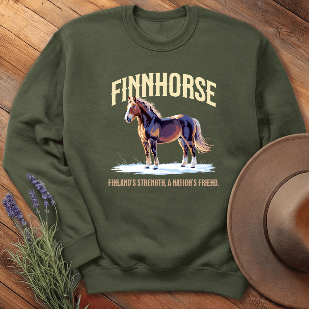 Breed Spirit, Finnhorse - Sweatshirt - Military Green