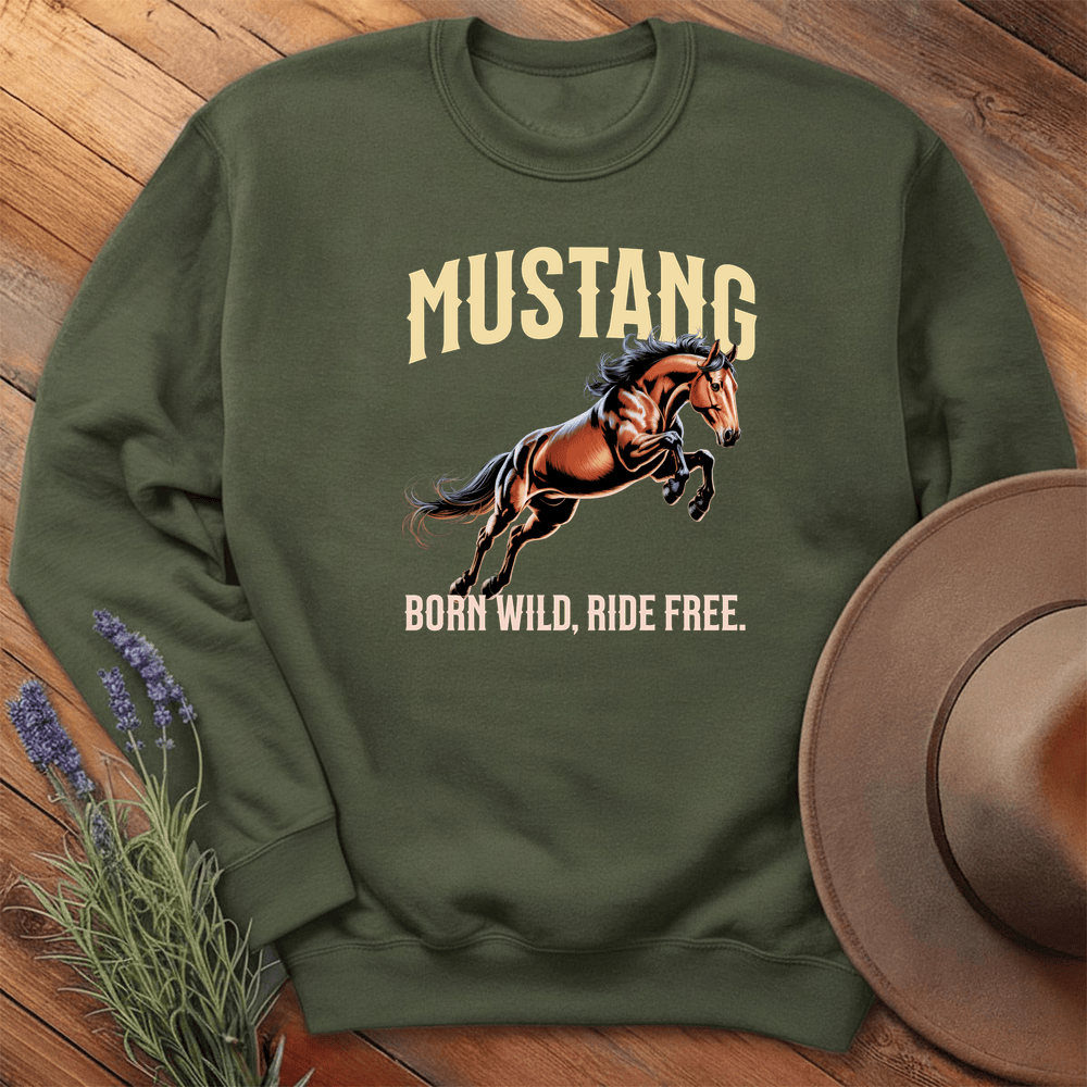 Breed Spirit, Mustang - Sweatshirt - Military Green