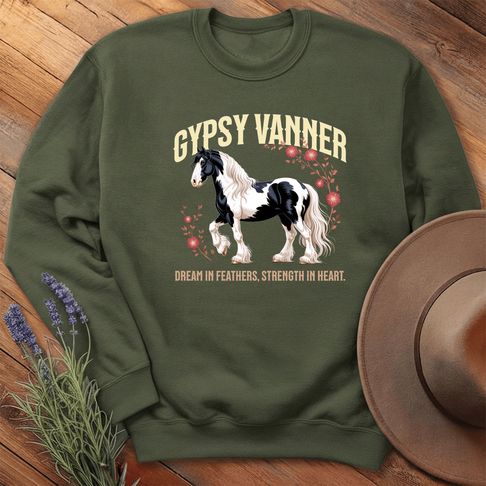 Breed Spirit, Gypsy Vanner - Sweatshirt - Military Green