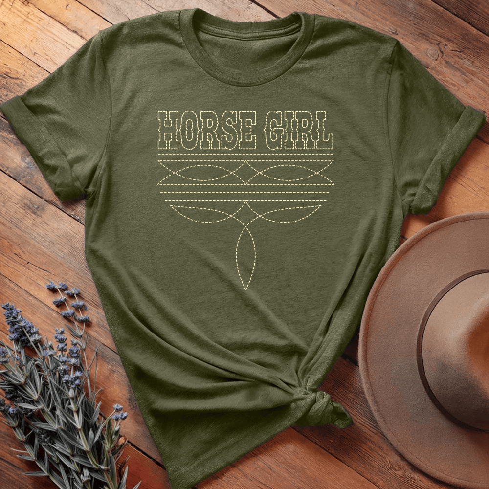 Stitching Horse Girl - Military Green