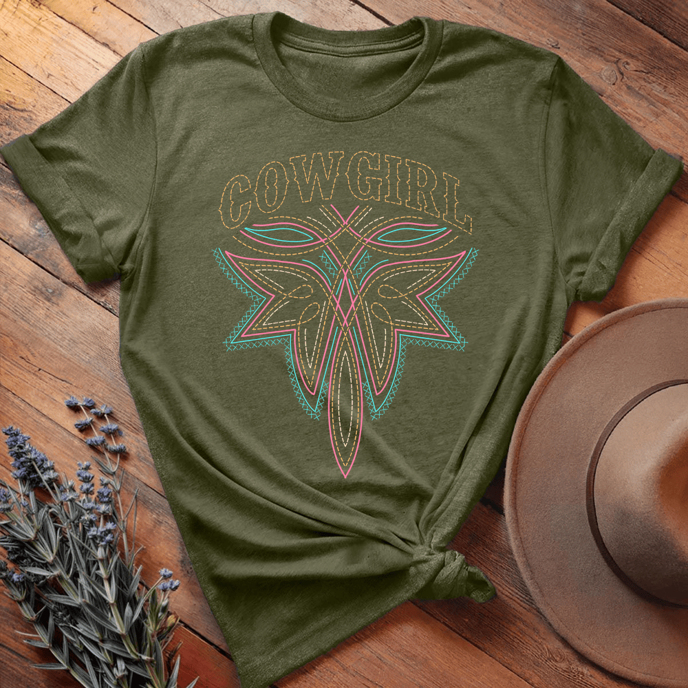 Stitching Cowgirl - Military Green