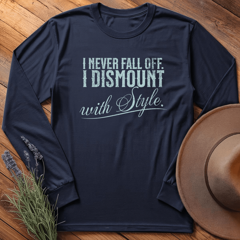 I dismount with Style - Long Sleeves - Navy