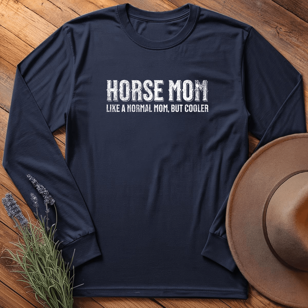 Horse Mom - Long Sleeves - Navy