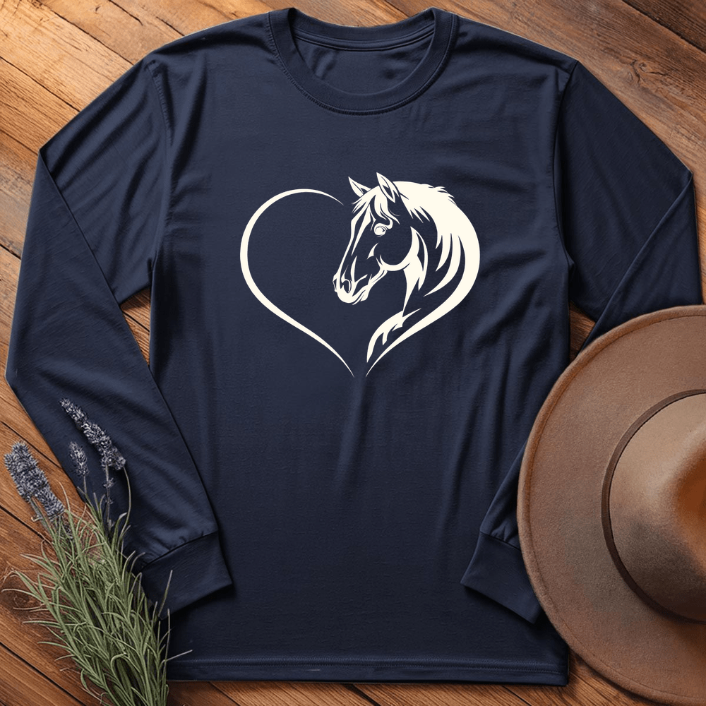 Horse Love 3 - Long Sleeves - Navy