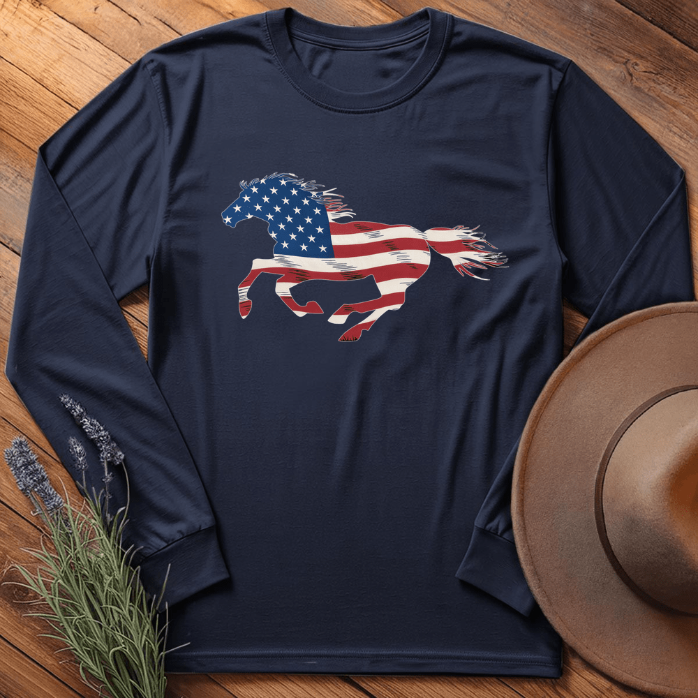 Horse USA - Long Sleeves - Navy