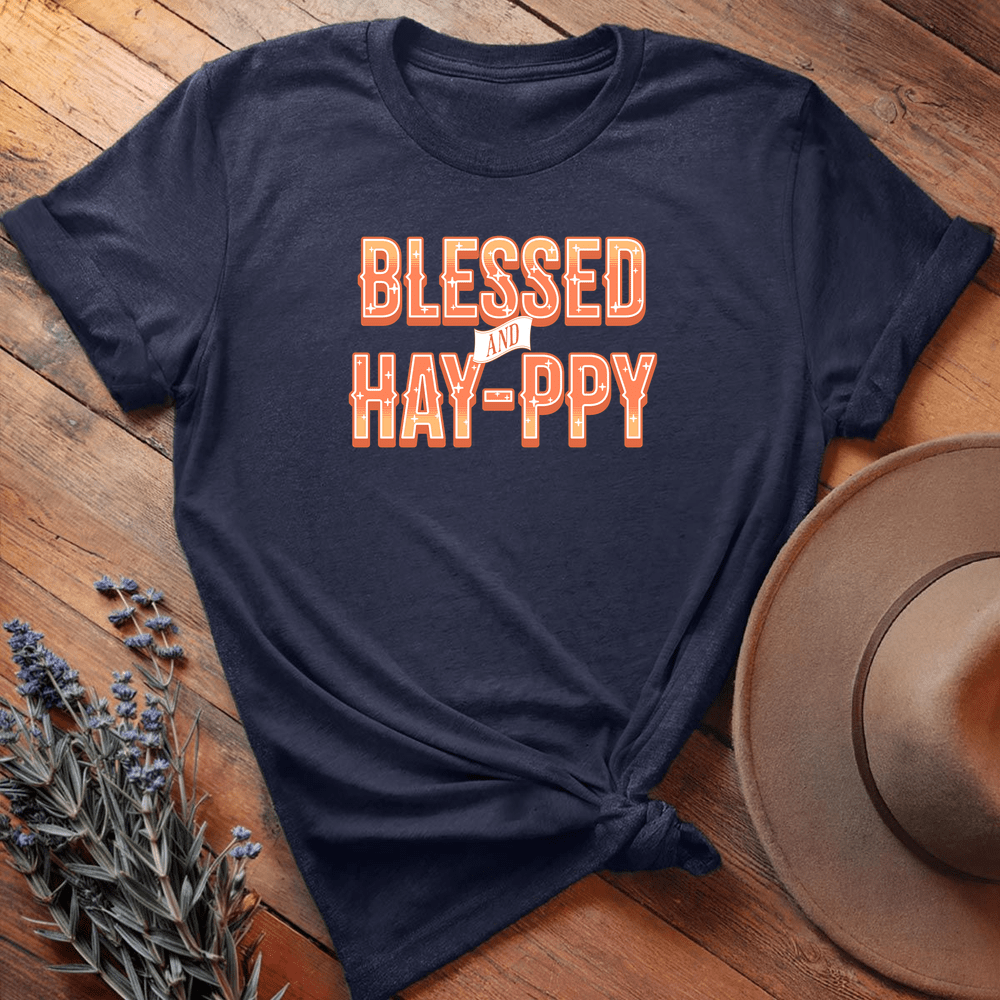 Blessed and Hay-ppy - Navy