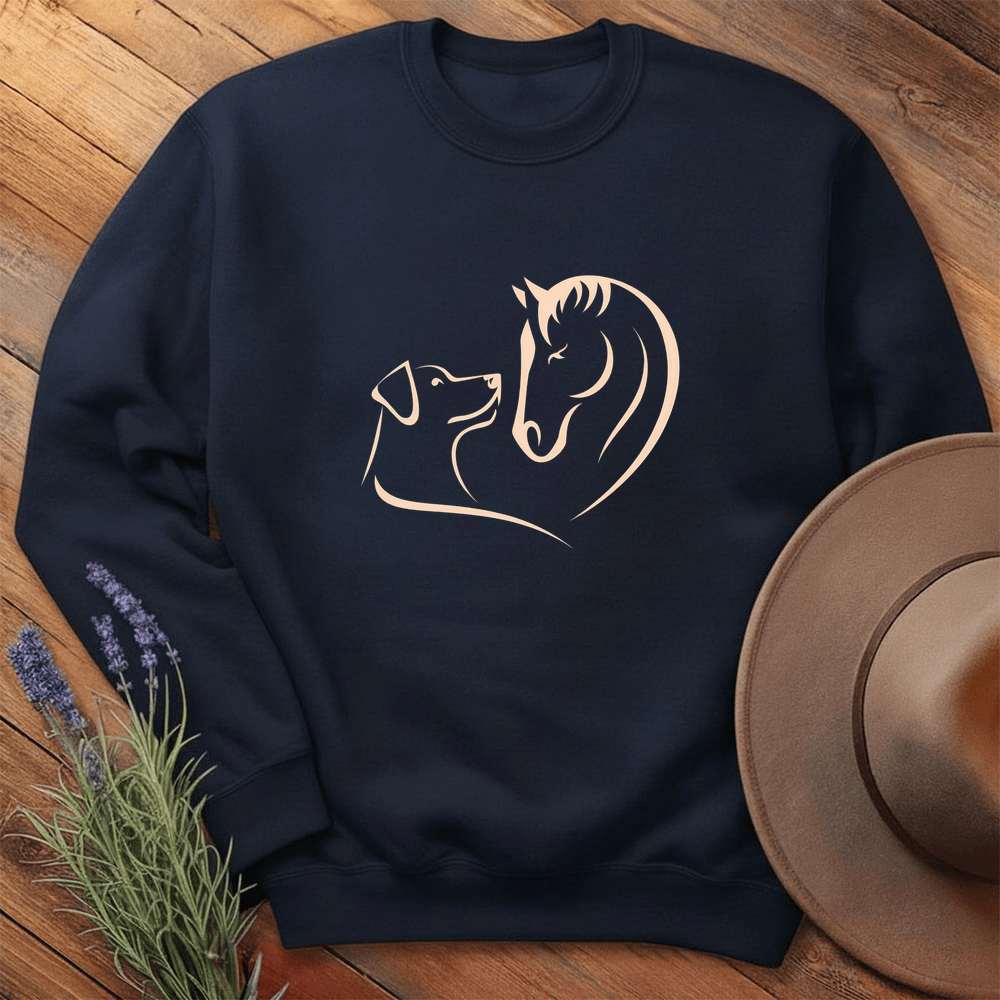 Horse & Dog Love - Sweatshirt - Navy