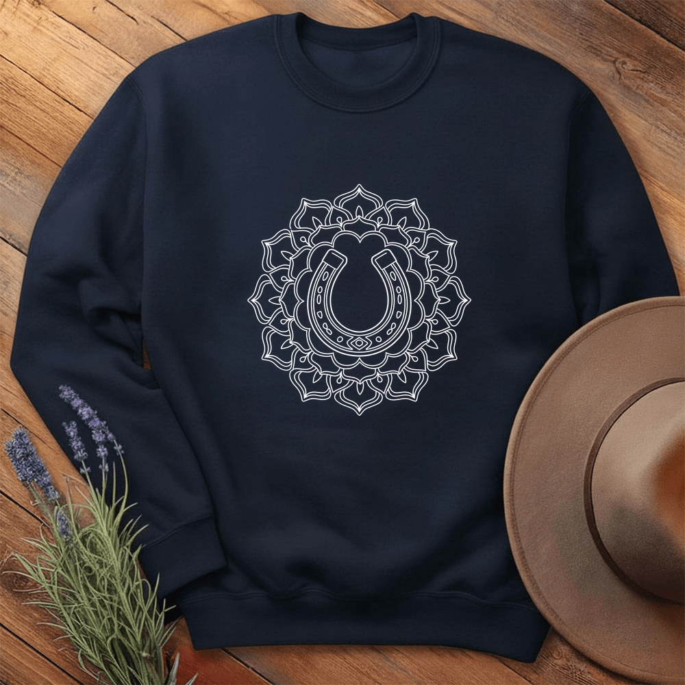 Mandala Horseshoe - Sweatshirt - Navy