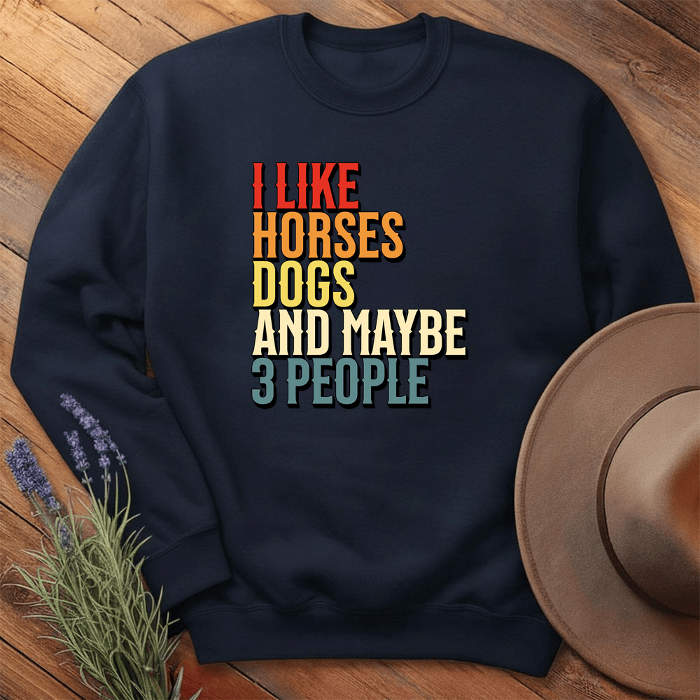 I like Horses and... - Sweatshirt - Navy