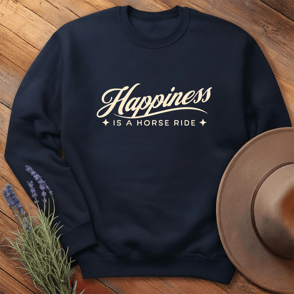 Happiness is a Horse Ride - Sweatshirt - Navy