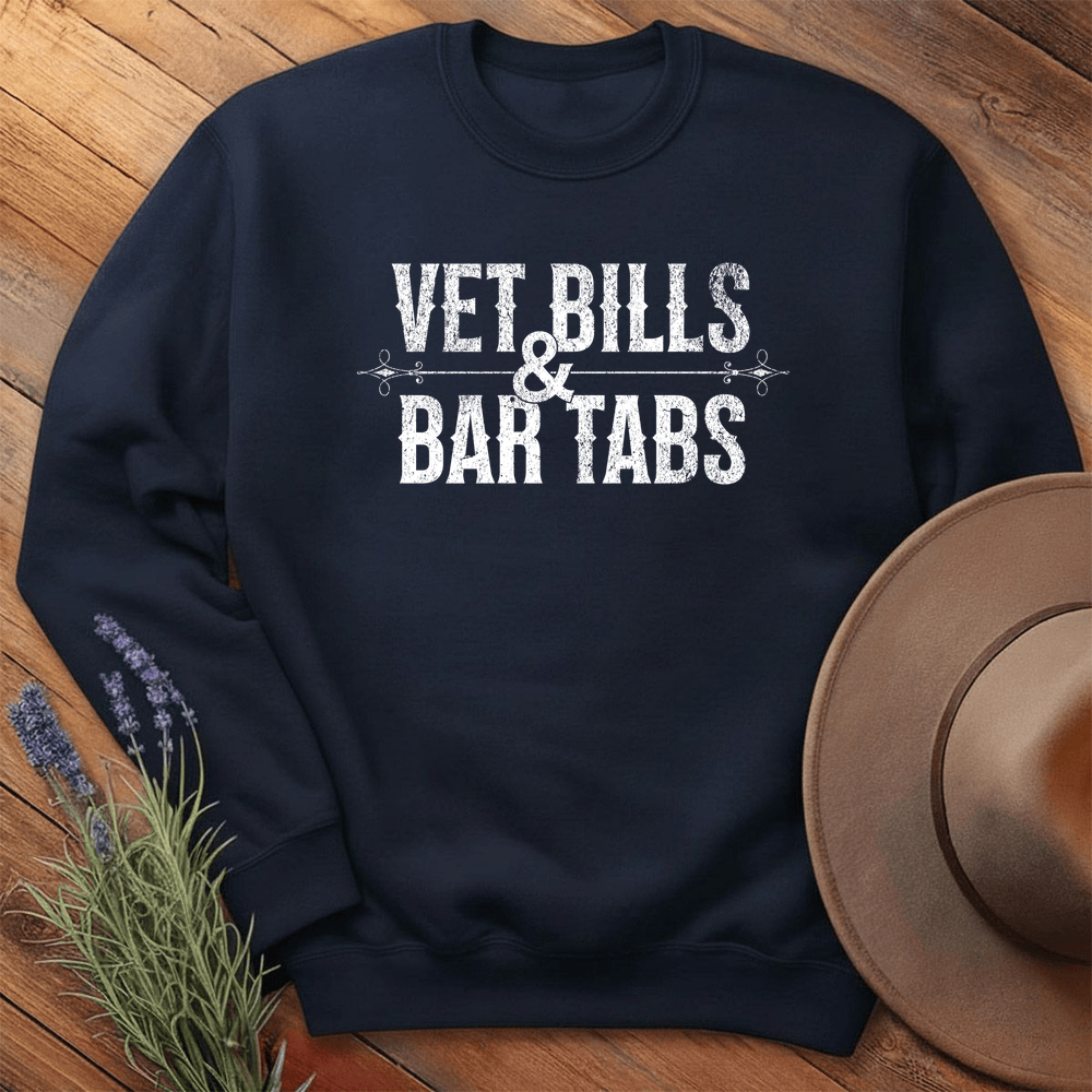 Vet Bills & Bar Tabs - Sweatshirt - Navy
