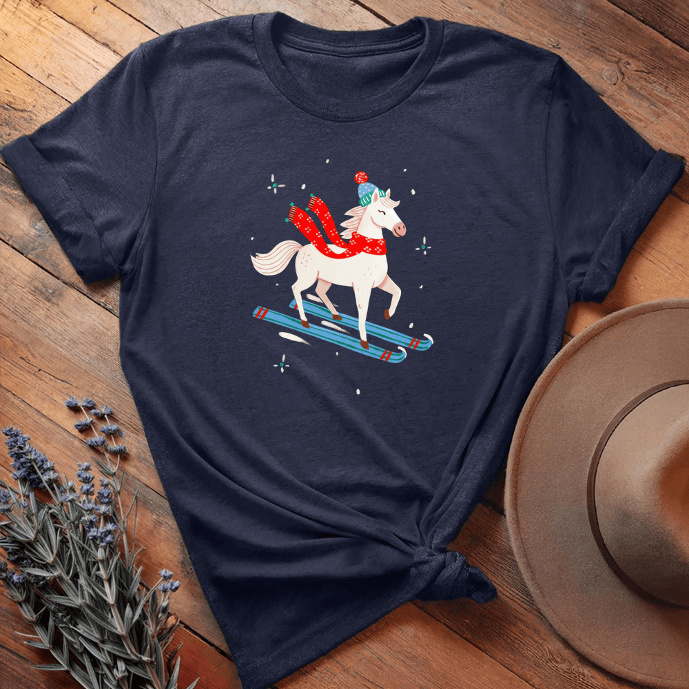 Xmas Horse Ski - Navy