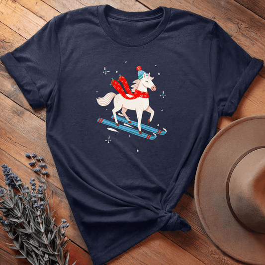 Xmas Horse Ski - Navy